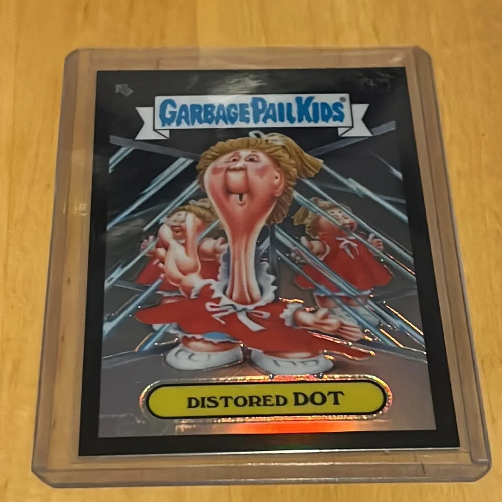 Garbage Pail Kids GPK Chrome Black Refractor Distorted Dot 96a 64/99